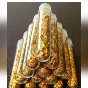 25 Large Vials 5ml 24k Gold Flakes $24
